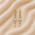 Boucles pendantes bleues Mia