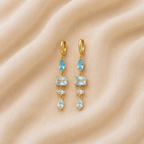 Boucles pendantes bleues Mia
