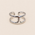 Bague en H argentée – Soleina