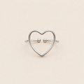Bague cœur argenté – Soleina