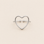 Bague cœur argenté – Soleina