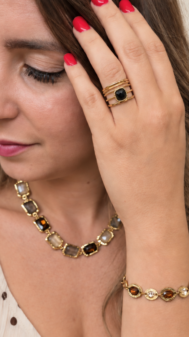 Bague Nina agate noire – Soleina