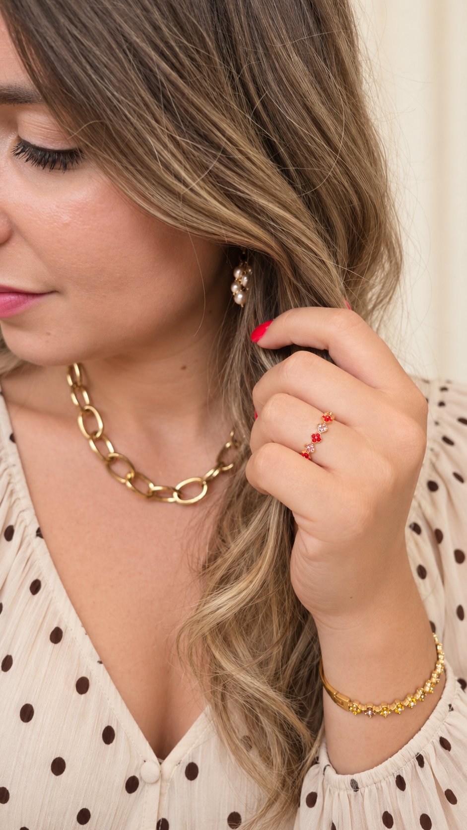 Bague Malia trèfles roses – Soleina