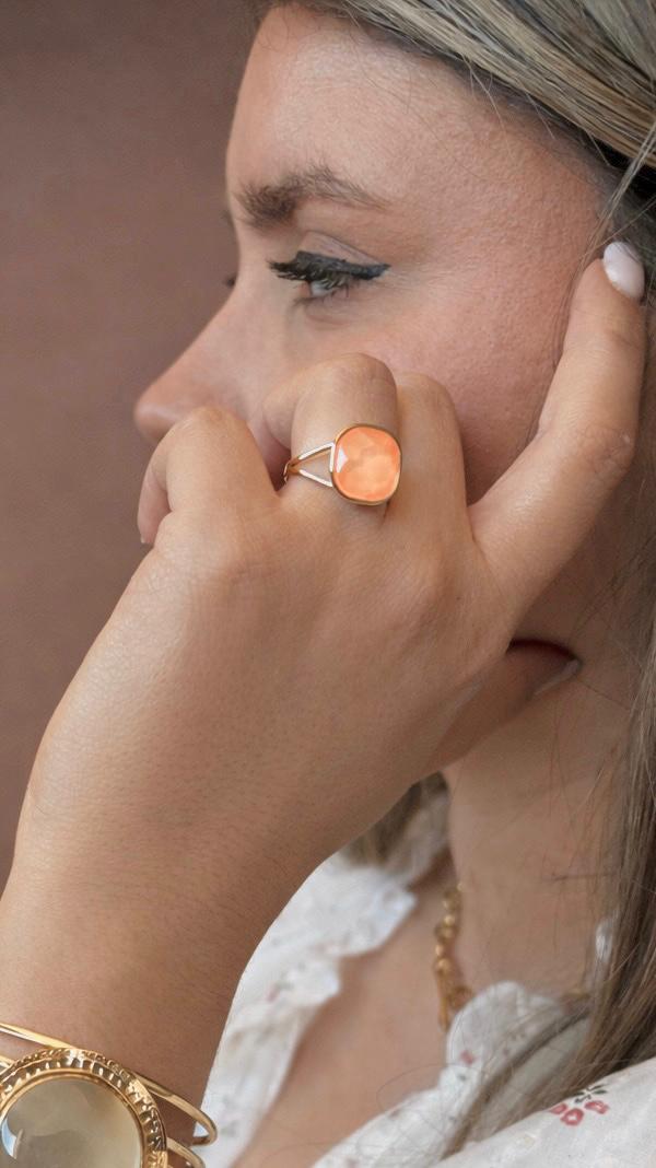 Bague Agathe orange