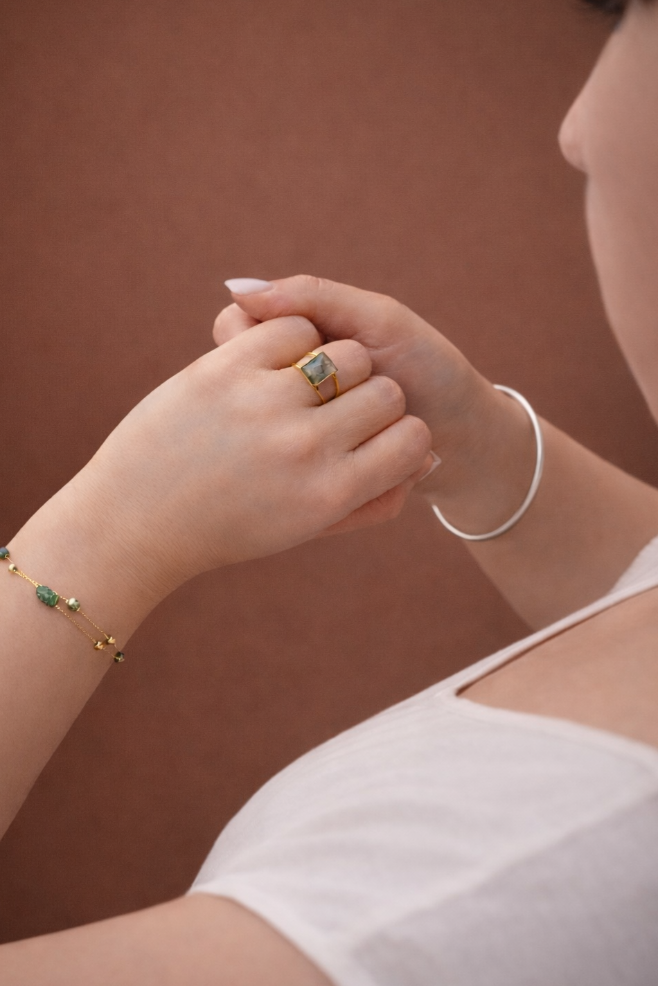 Bague verte Olivia