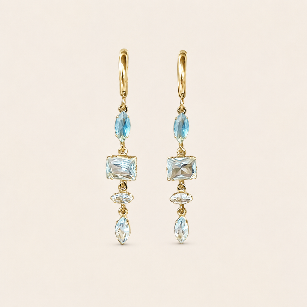 Boucles pendantes bleues Mia – Soleina
