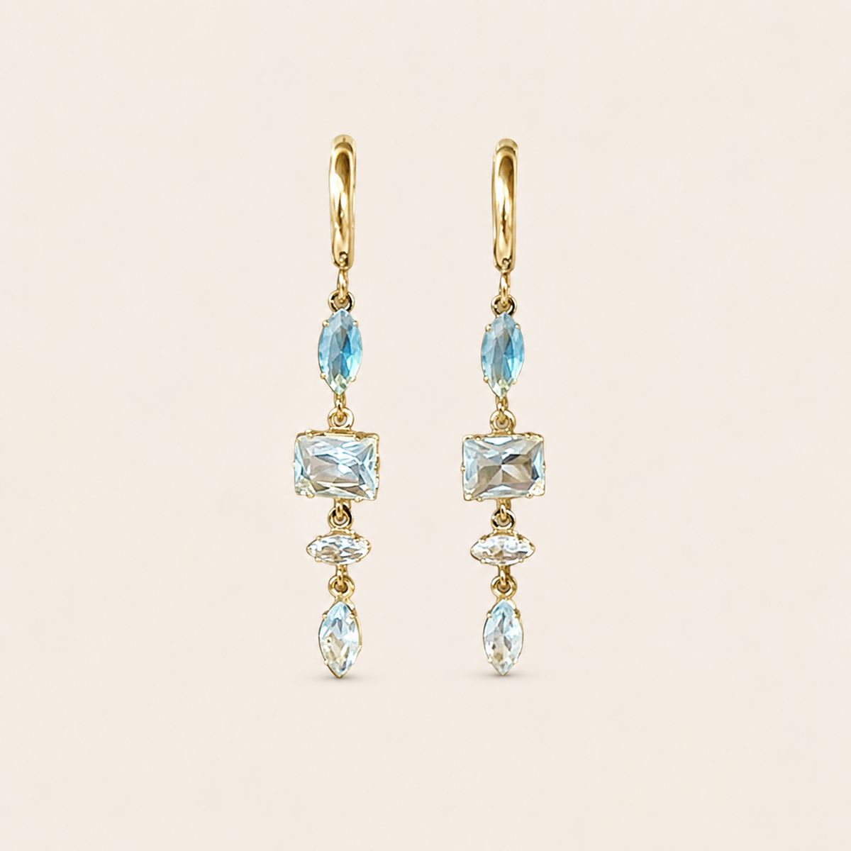 Boucles pendantes bleues Mia – Soleina
