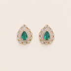 Boucles goutte émeraude – Soleina