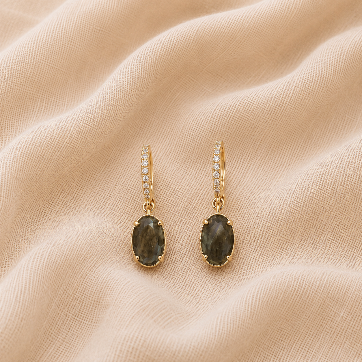 Boucles quartz fumé