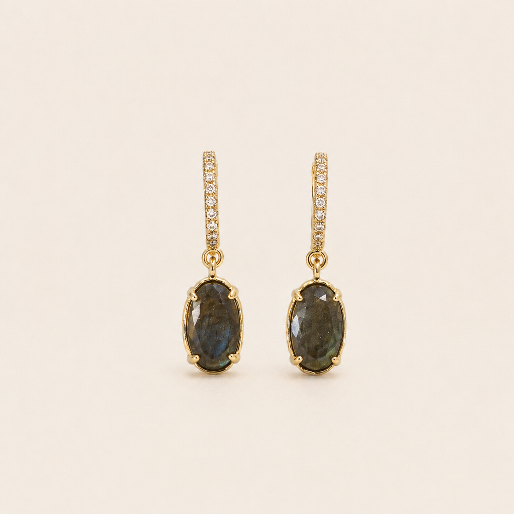 Boucles quartz fumé – Soleina