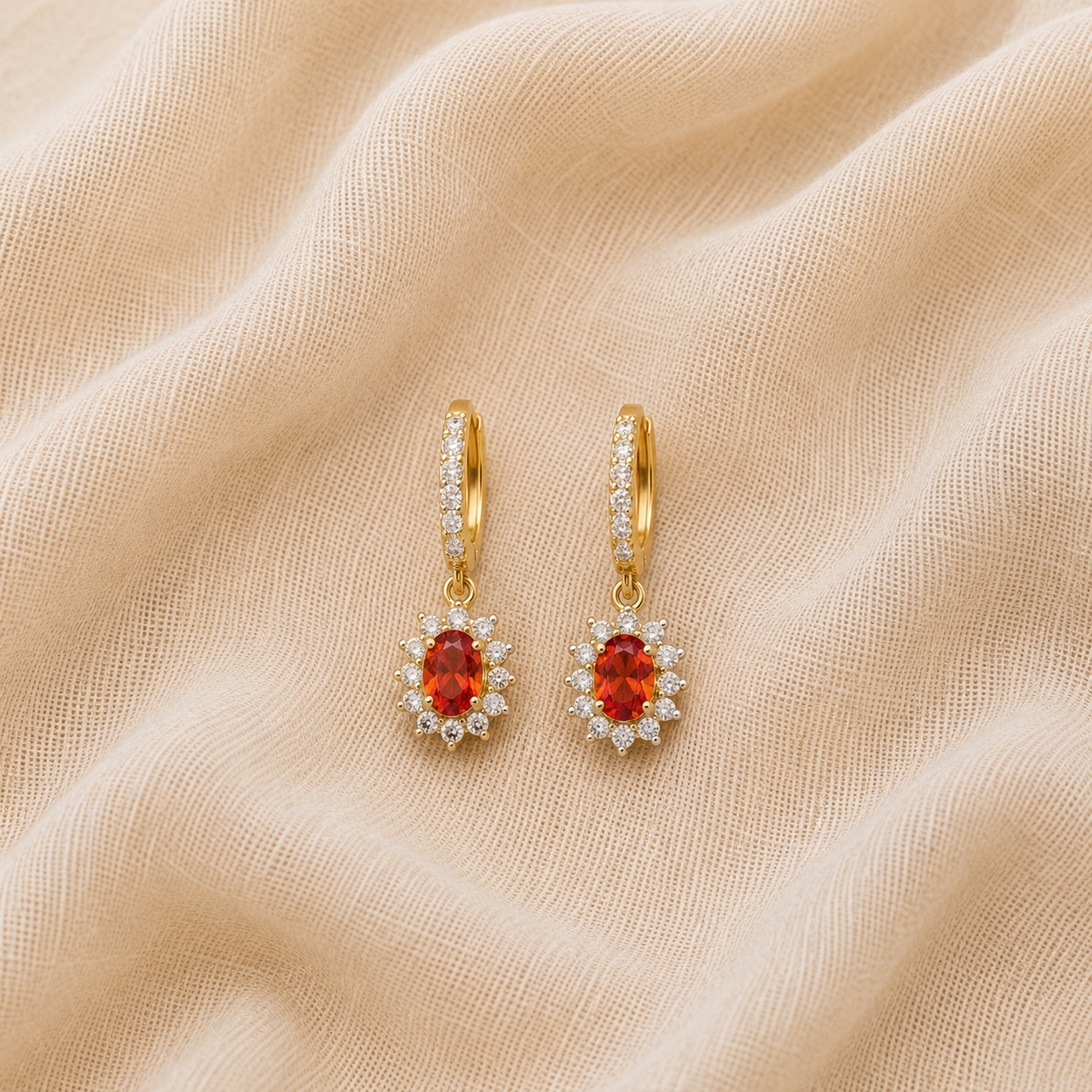 Boucles Nour orange