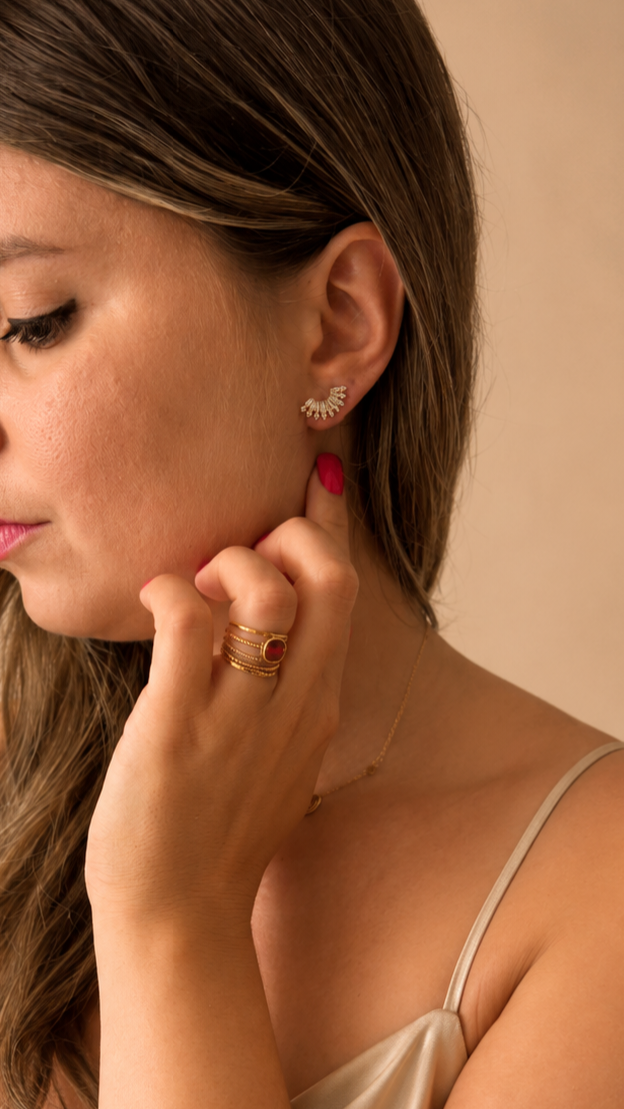 Boucles ovales cristaux