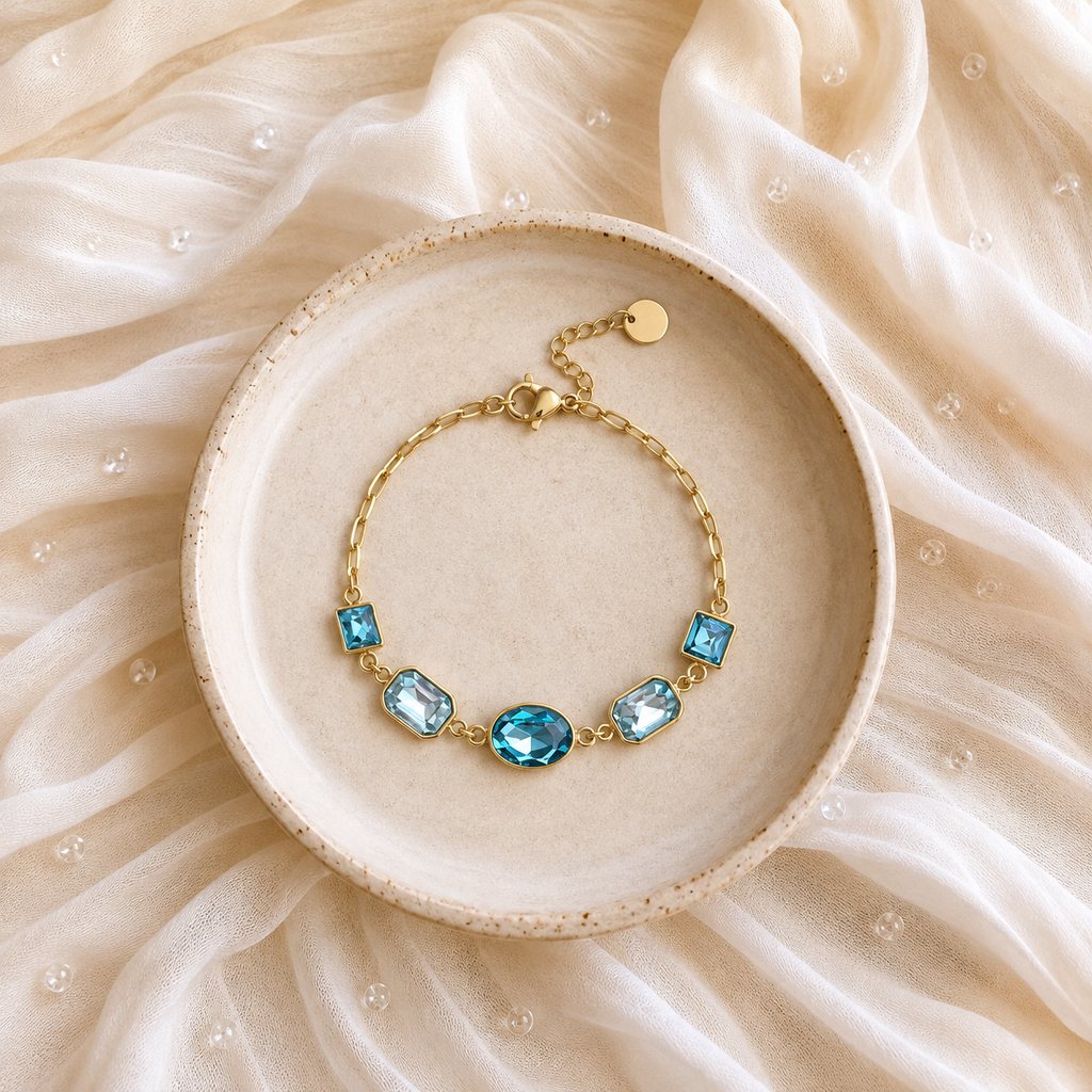 Bracelet Aya bleu et vert – Soleina