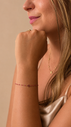 Bracelet perles Talia fushia
