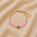 Bracelet perles Talia fushia