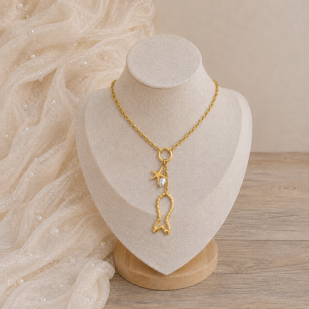Collier Cyra poisson et étoile de mer – Soleina