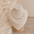Collier fin pampilles cristaux bleus – Soleina