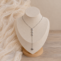 Collier Katleen – Collier long argenté pendentif grains de café