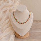 Collier Charline orange et vert – Soleina