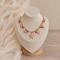 Collier breloques roses étoile de mer – Soleina