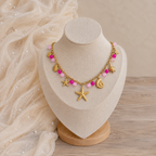 Collier breloques roses étoile de mer – Soleina