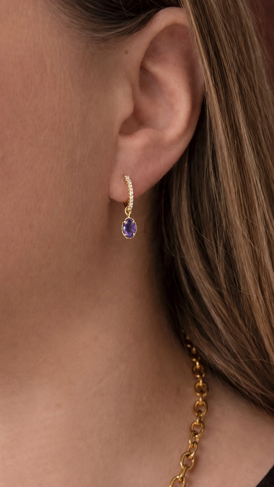 Boucles Margot violettes – Soleina