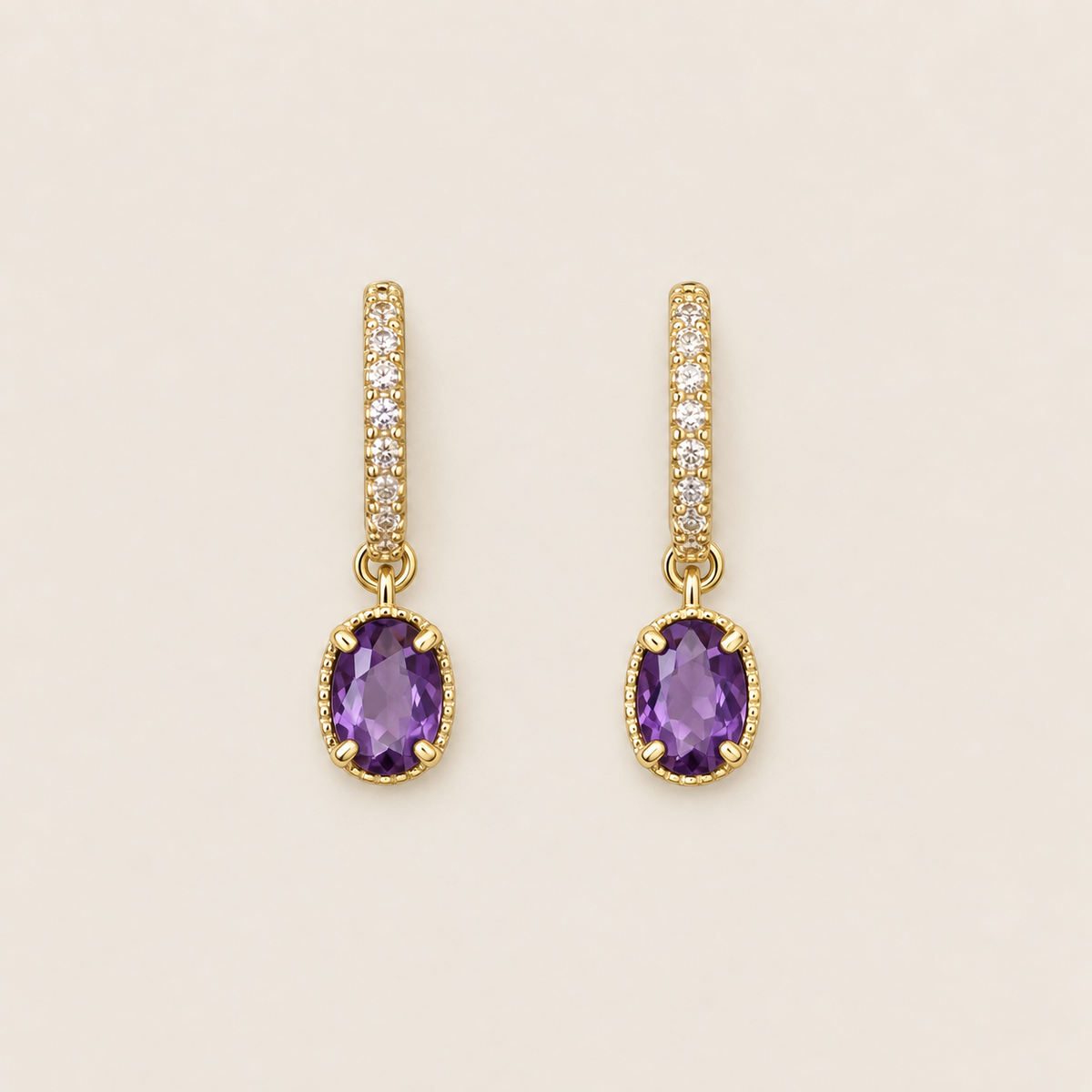 Boucles Margot violettes – Soleina
