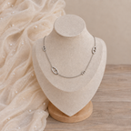 Sautoir maille marine argenté – Soleina