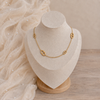 Sautoir maille marine doré – Soleina