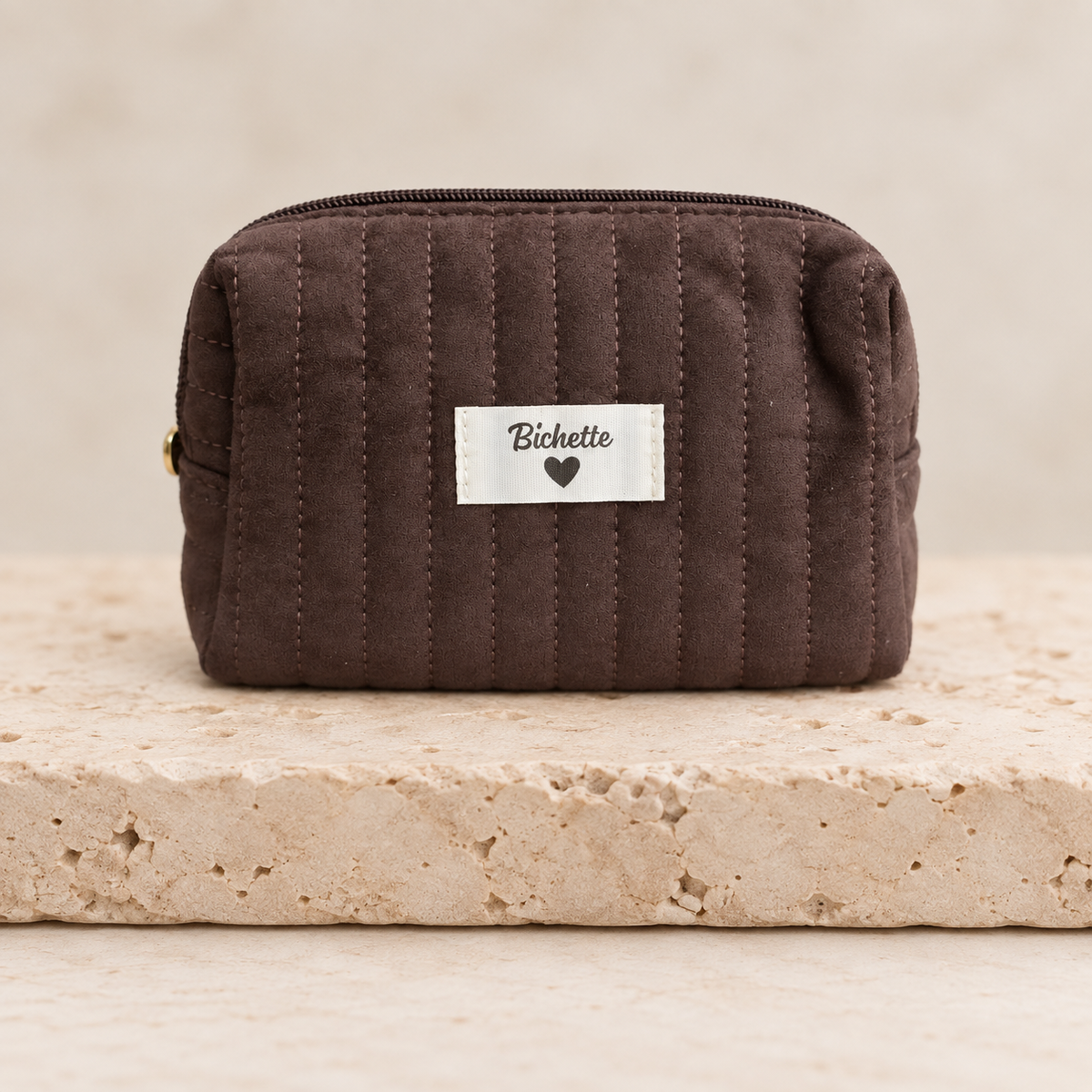 Trousse de toilette chocolat – Soleina