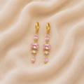 Boucles pendantes roses Mia