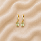 Boucles cristaux verts