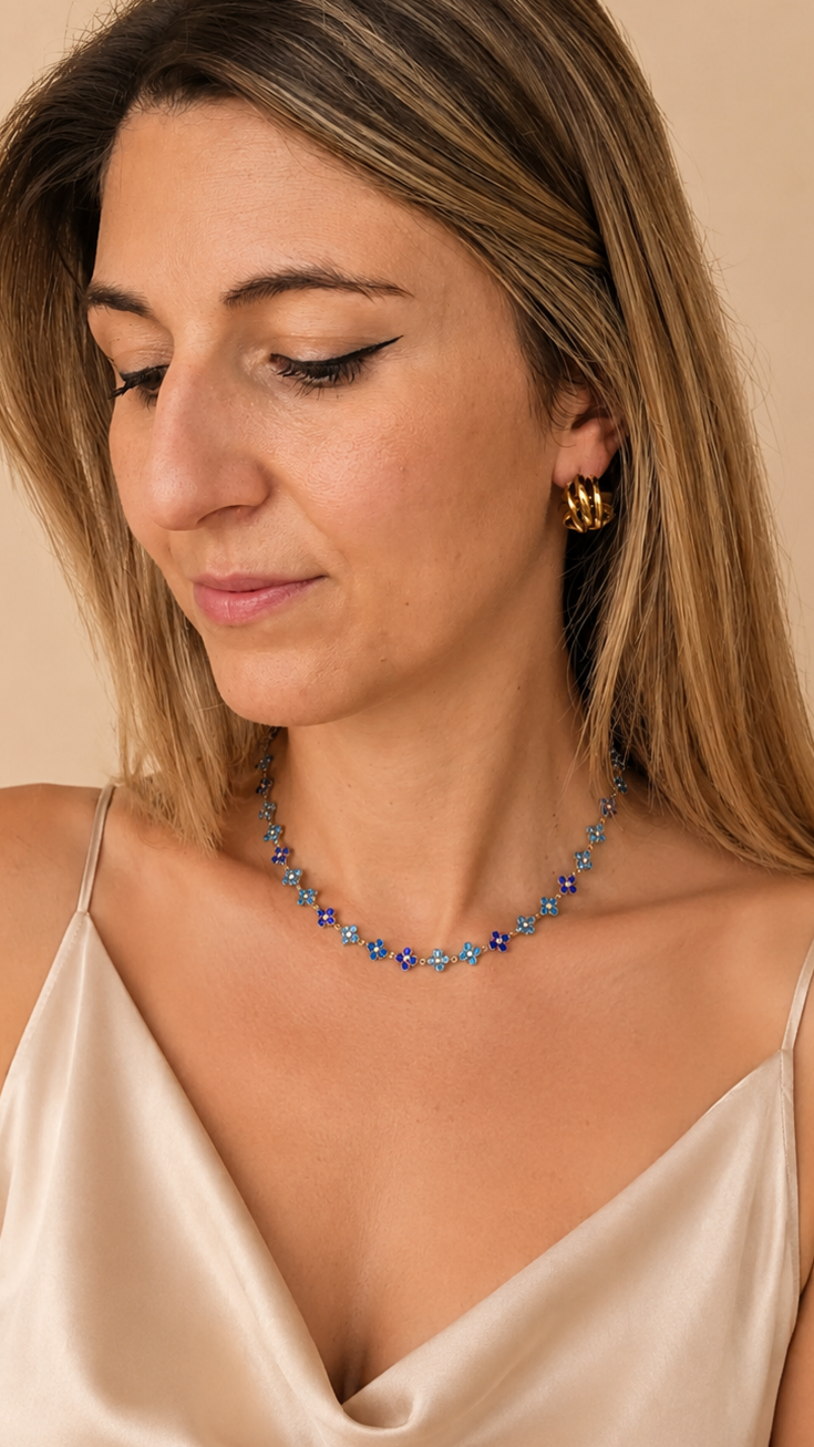 Collier Charline bleu