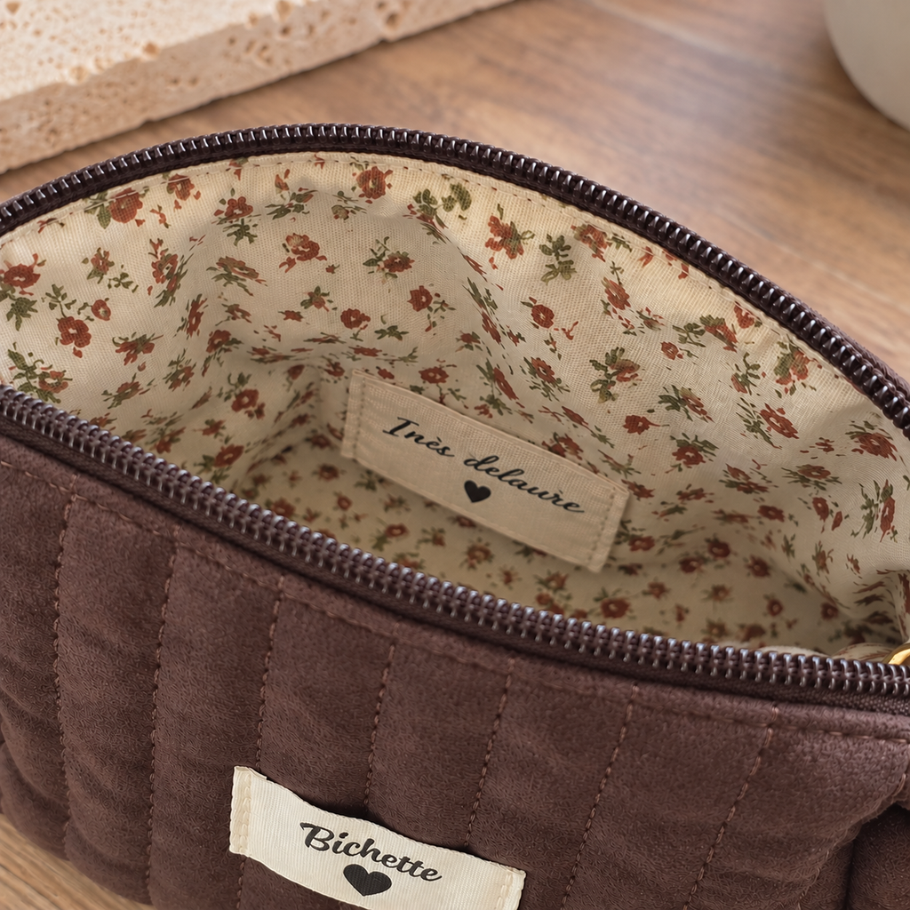 Trousse de toilette chocolat – Soleina