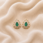 Boucles goutte émeraude