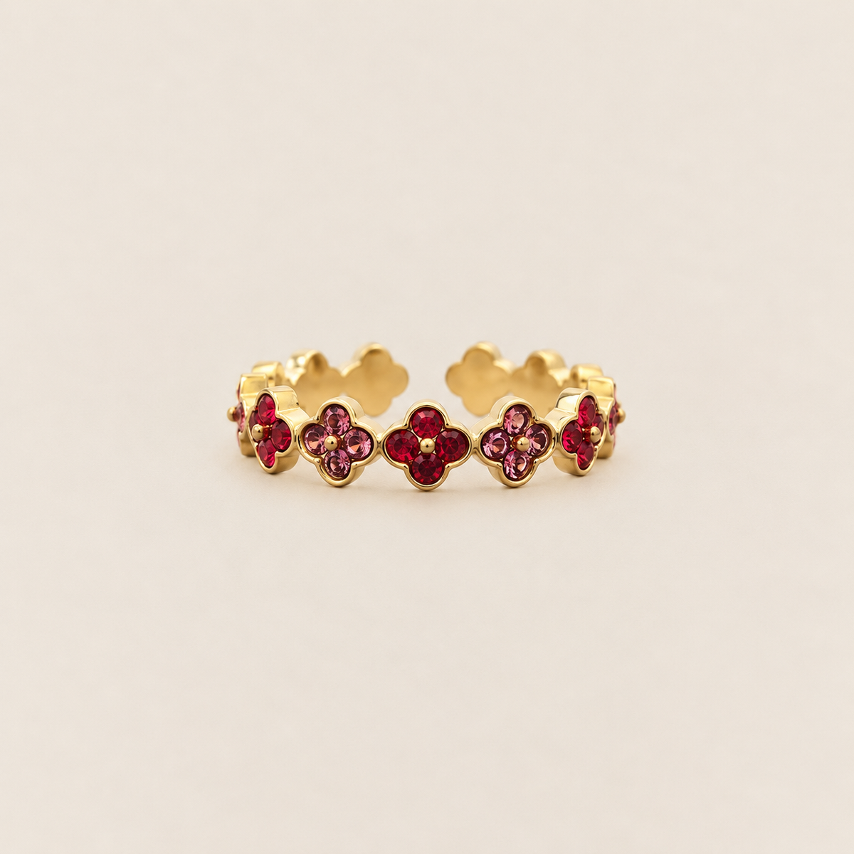 Bague Malia trèfles roses – Soleina