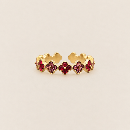 Bague Malia trèfles roses – Soleina